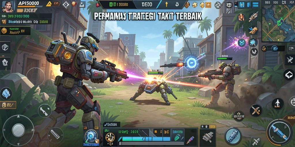 Tangkapan layar utama API5000 menampilkan pertarungan strategi yang mendebarkan.