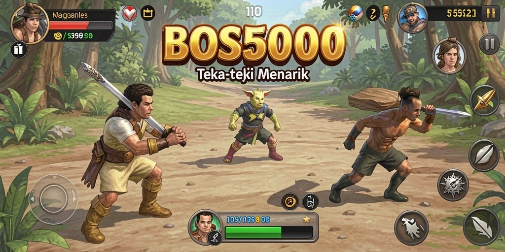 Screenshot menampilkan gameplay yang menantang dan visual menarik dari BOS5000.