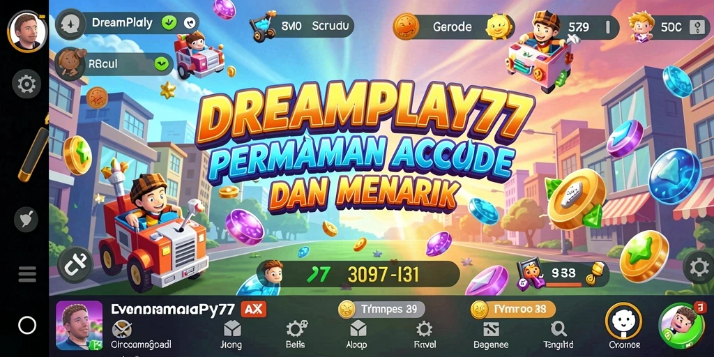 Tampilan gameplay arcade yang penuh warna dan menantang.