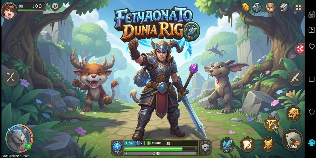 Tampilan gameplay FOMOTOTO yang mendebarkan dalam pertarungan RPG.