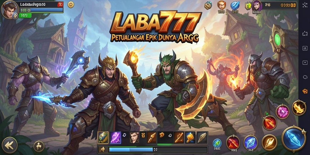 Screenshot LABA777 menunjukkan pertempuran seru dalam game ARPG.
