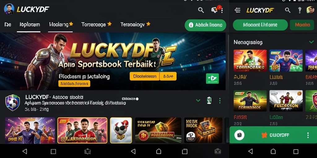 Tampilan menarik dari gameplay Sportsbook di LUCKYDF.