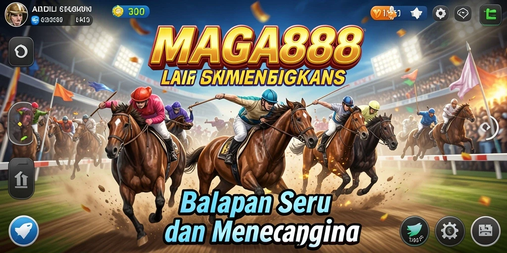 Gambaran aksi balapan seru dalam MAGA888 dengan kendaraan cepat.