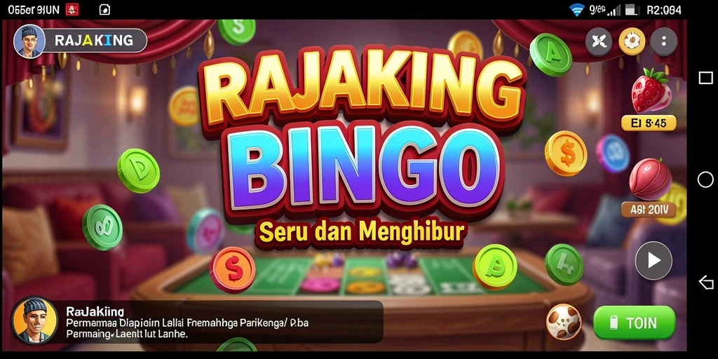 Tampilan gameplay Bingo yang seru dan interaktif di RAJAKING.