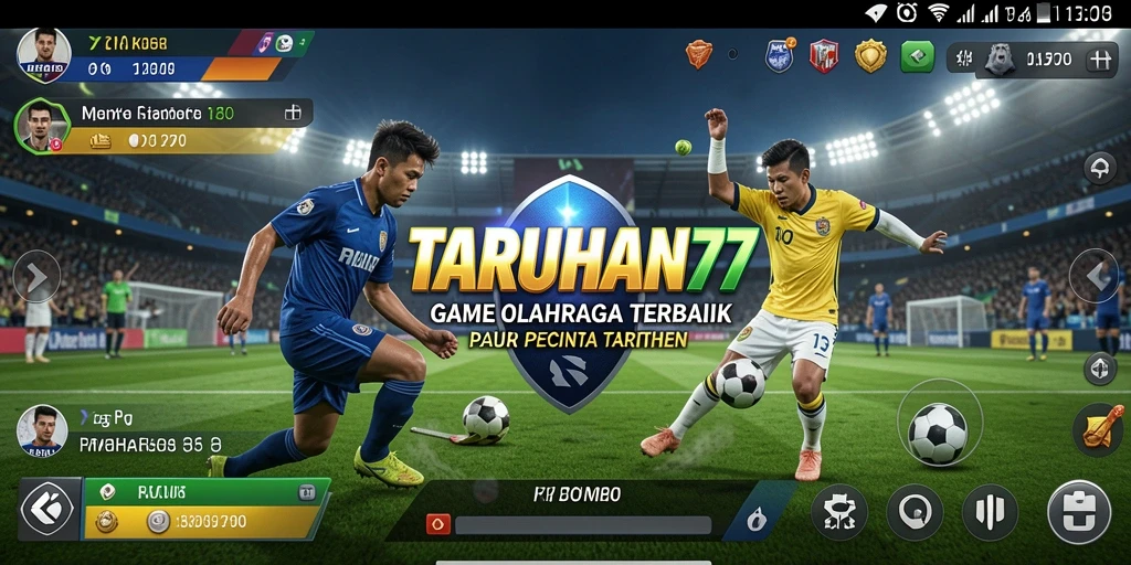 Screenshot TARUHAN77 menampilkan tampilan taruhan olahraga yang seru.