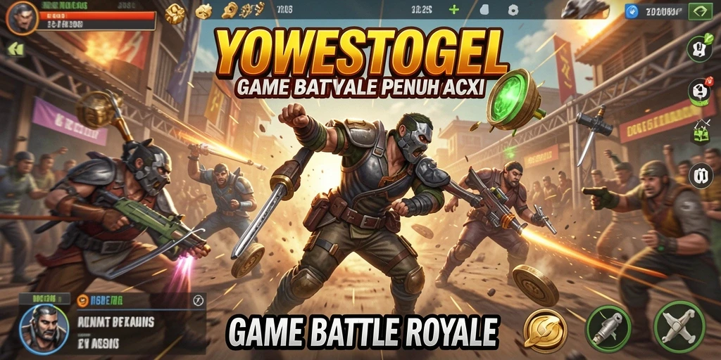Gameplay YOWESTOGEL yang mendebarkan dalam arena Battle Royale.