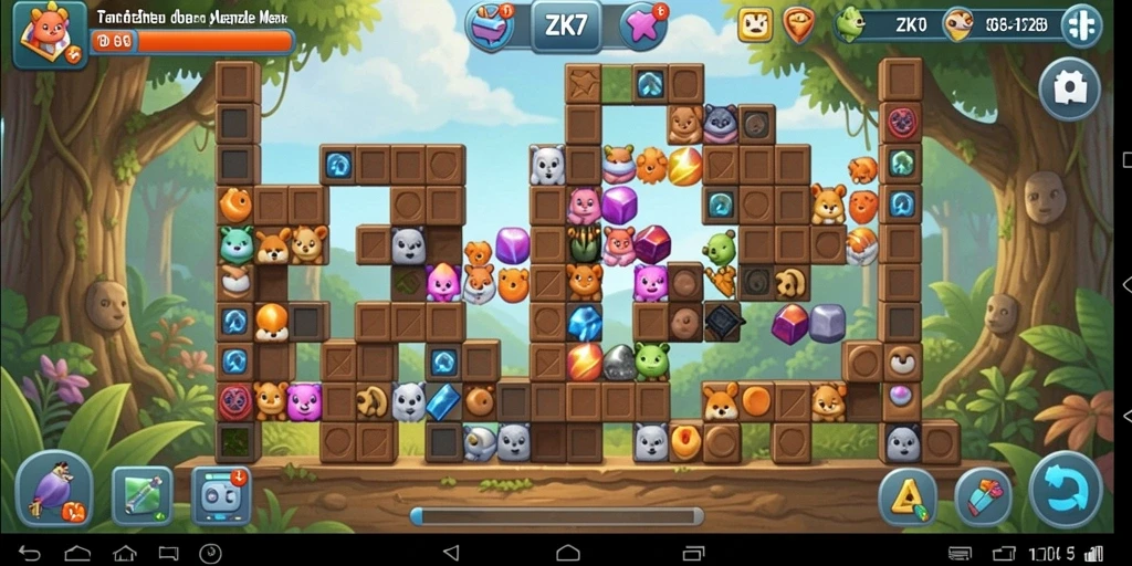 Tampilan gameplay ZK7 yang menantang dan seru.